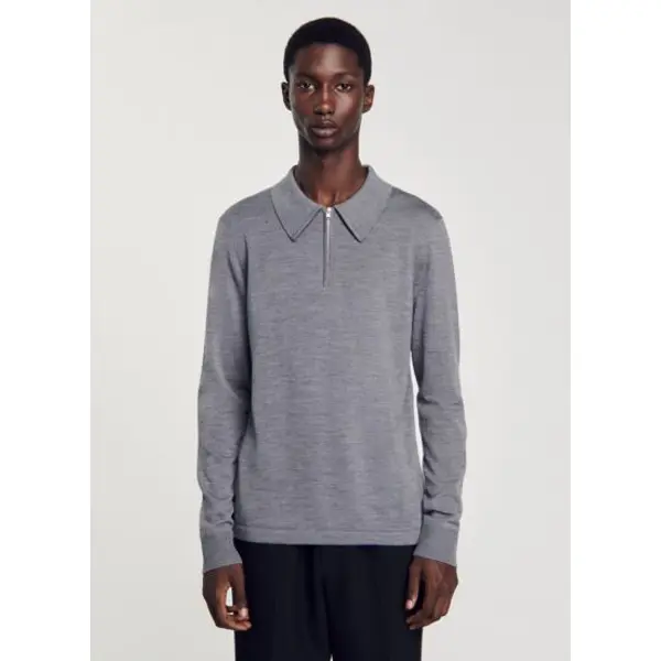 Pull polo en maille - Sandro