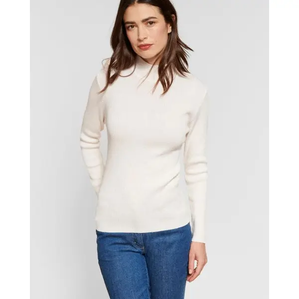 Pull-chaussette col montant 50% laine mérinos