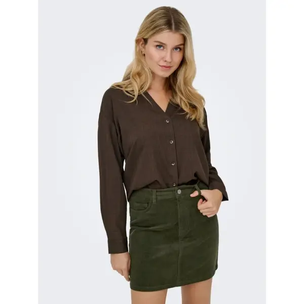 Chemise femme marron JDY NINA manches longues