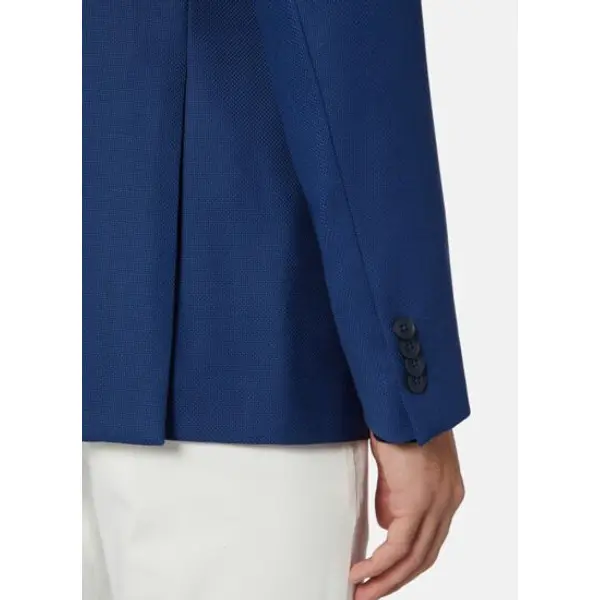 Veste bleu roi à microstructure - Boggi milano