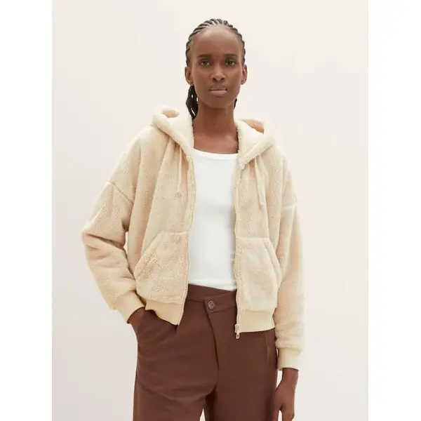 VESTE SWEAT BEIGE TOM TAILOR