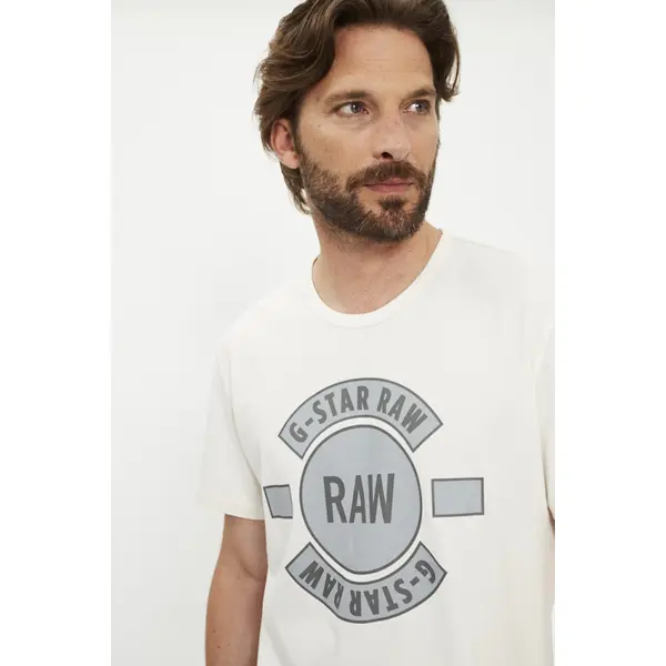 T-shirt Badge Artwork blanc
