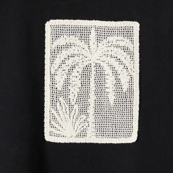 Tee shirt poche esprit plage macramé