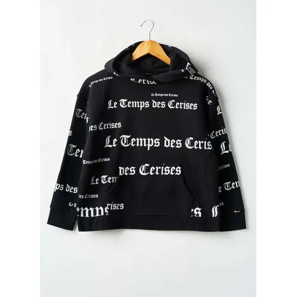 Sweat-shirt À Capuche Le Temps Des Cerises Noir Manches Longues