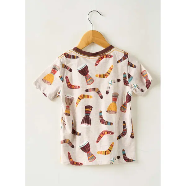 T-shirt Boboli Marron Manches Courtes