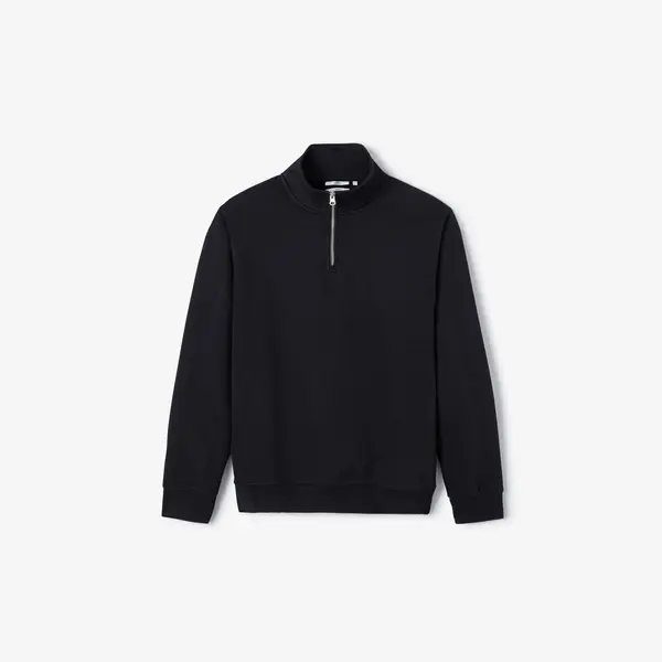 Sweat col montant zippé molleton uni