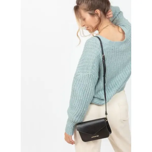 Sac trotteur a rabat aimanté s saffiano signature - Lancaster