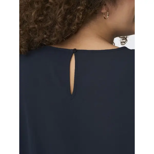 Blouse manches courtes bleue grande taille Only Carmakoma femme 42-48