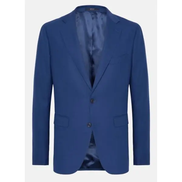 Veste bleu roi à microstructure - Boggi milano