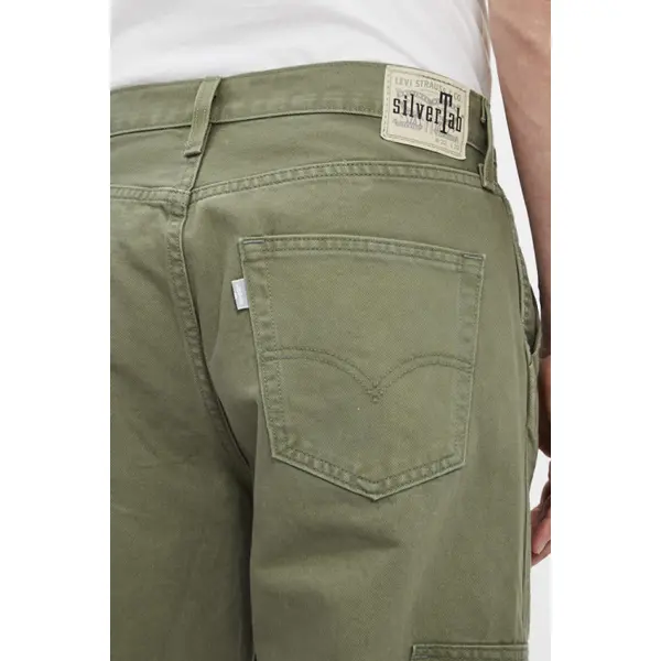 Jeans ample cargo Silvertab vert kaki