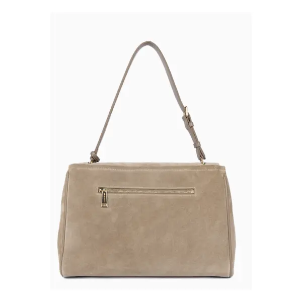 Sac cabas épaule a rabat avec fermoir l suède grace - Lancaster