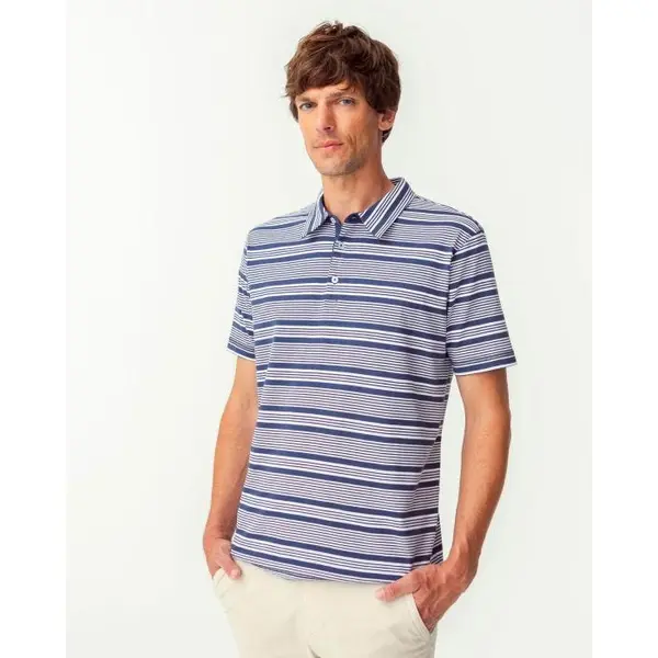 Polo maille jersey rayé