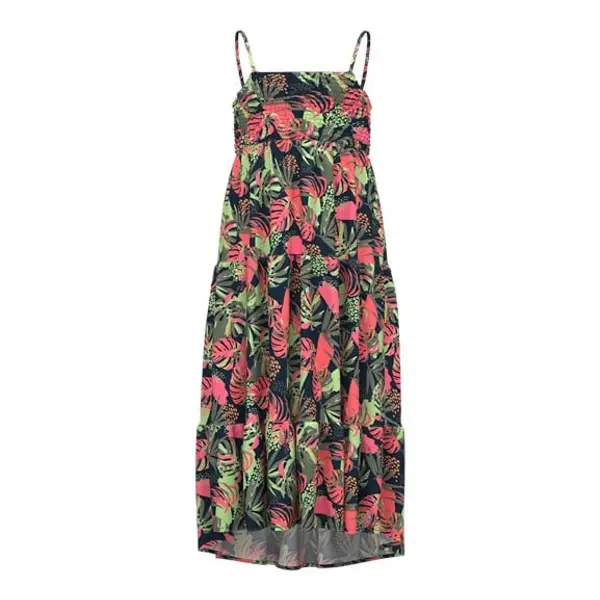 ROBE LONGUE FLEURIE BLEUE FILLE NAME IT NKFVINAYA