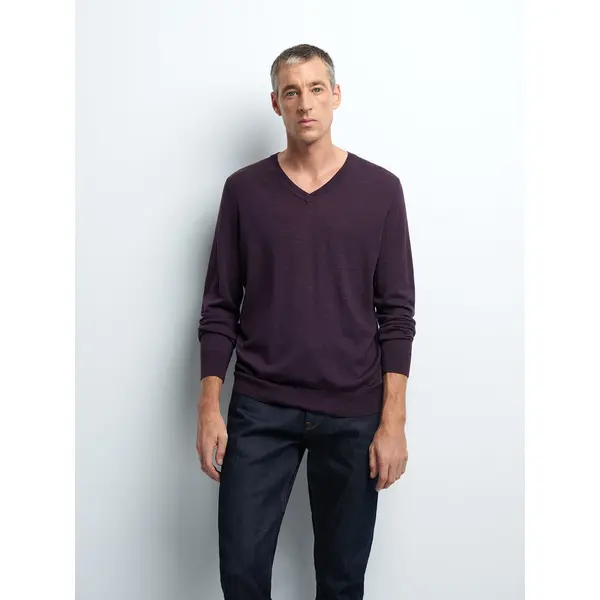 Pull col V en Laine Mérinos