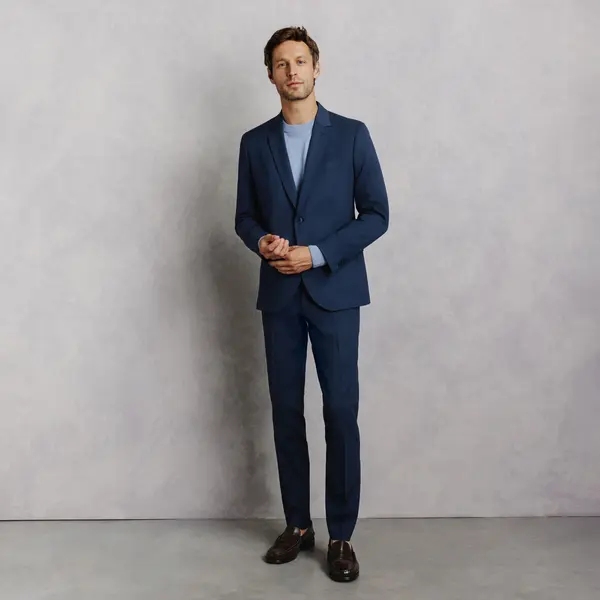 Costume 2 pièces slim bi-stretch - Bleu