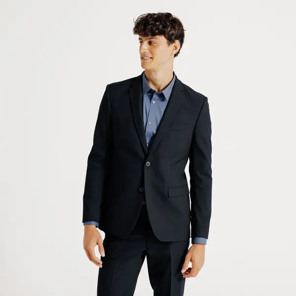 Veste de costume slim motif chevron