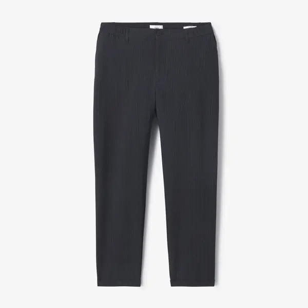 Pantalon tapered 7/8ème seersucker rayé