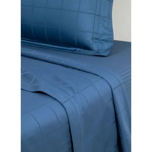 Olivier Desforges - Drap plat en satin de coton gris, Baptiste - Yves Delorme