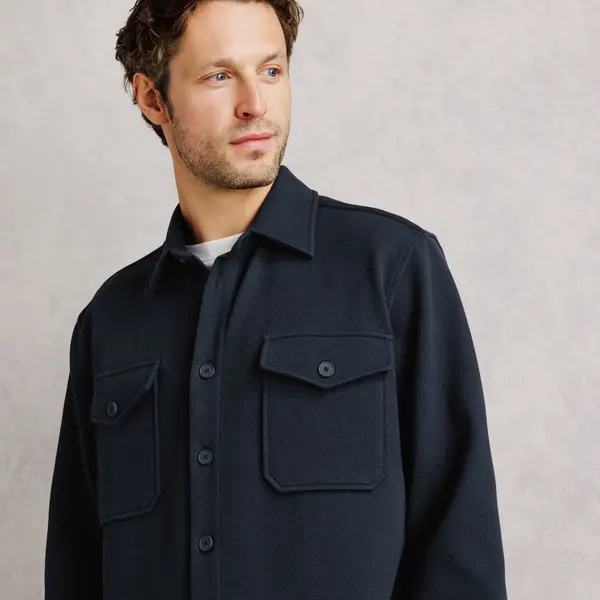 Surchemise twill col français