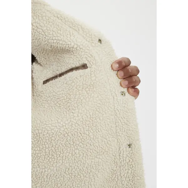 Veste Trucker sherpa marron