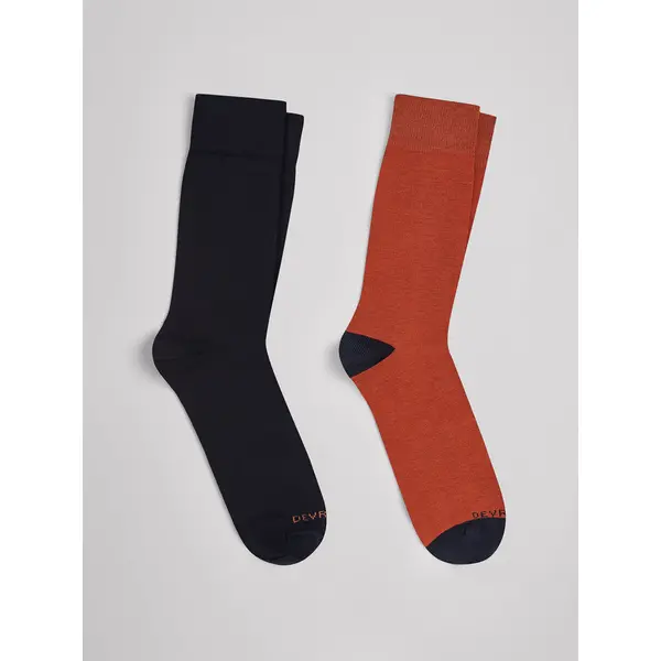 Lot de 2 paires de chaussettes unies