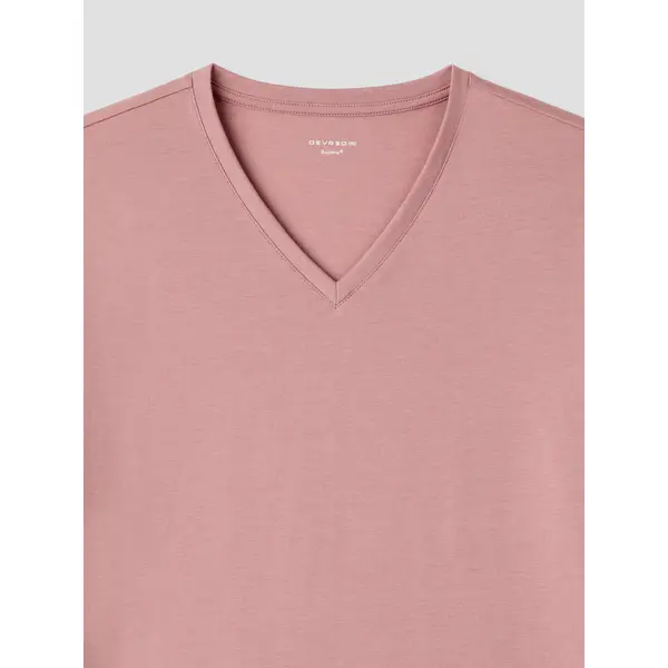 T-shirt col V mélange coton Supima®