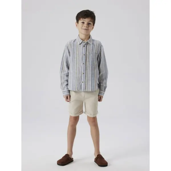Achetez le Short Souple 4 Poches Élastique Beige Name It Garçon du 6 au 12 ans