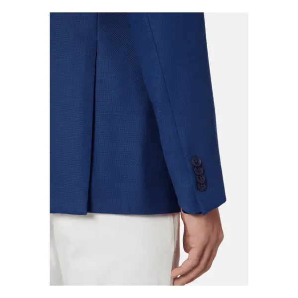Veste bleu roi à microstructure - Boggi milano