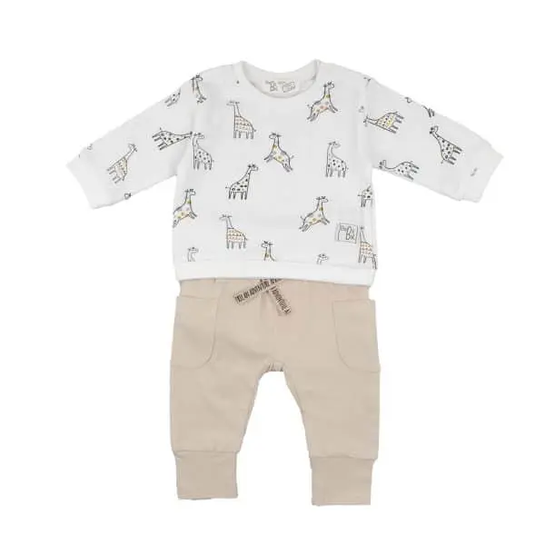 ENSEMBLE 2 PIÈCES BLANC BÉBÉ GARÇON BABYBOL