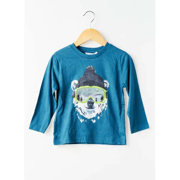 T-shirt Mayoral Bleu Manches Longues