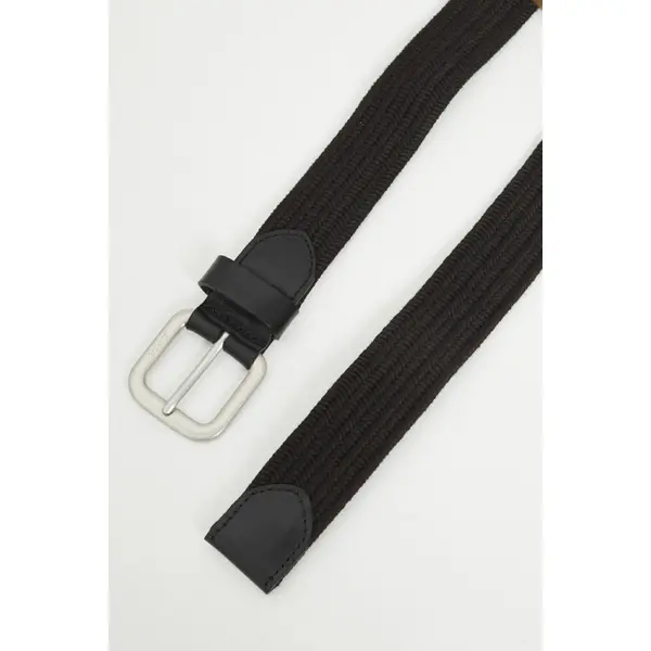Ceinture tissée extensible noire