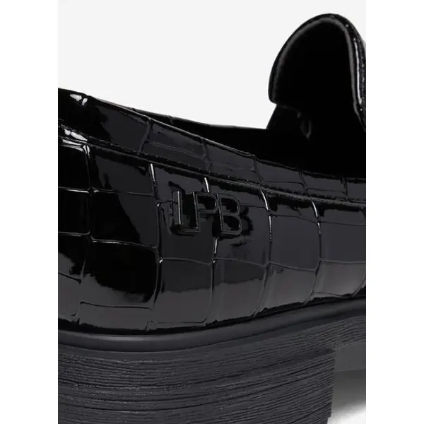 Derbies noir croco matea - Les petites Bombes