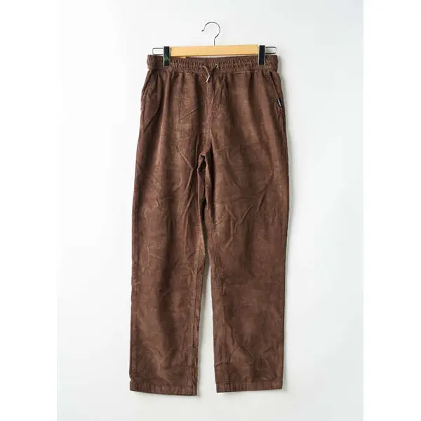 Pantalon Droit Quiksilver Marron Taille Élastique