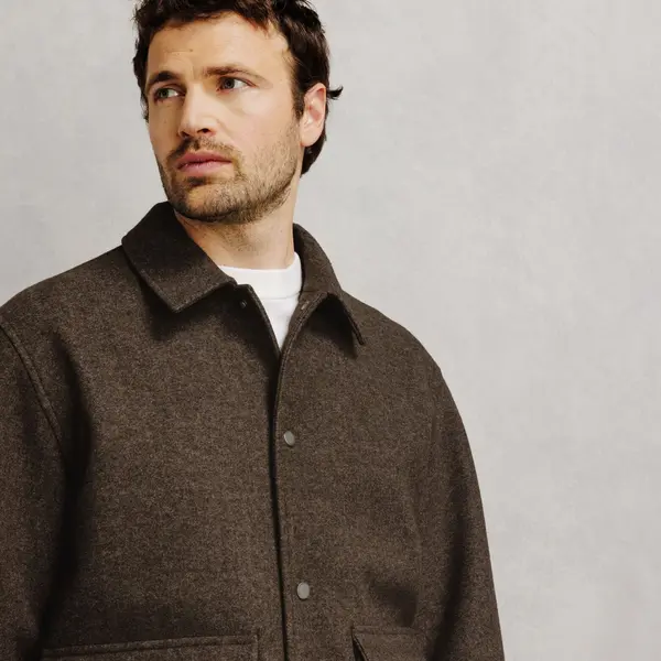Blouson col chemise pressionné