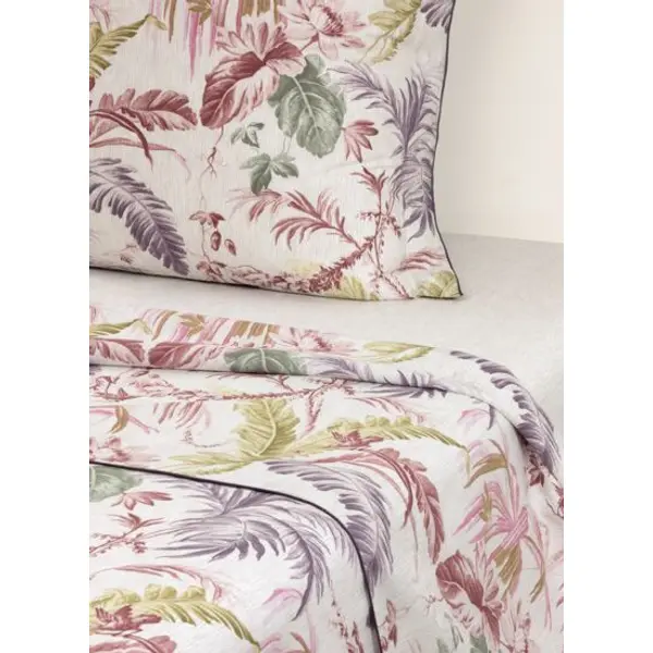 Yves Delorme - Drap plat en batiste de coton multicouleurs, Fresque - Yves Delorme