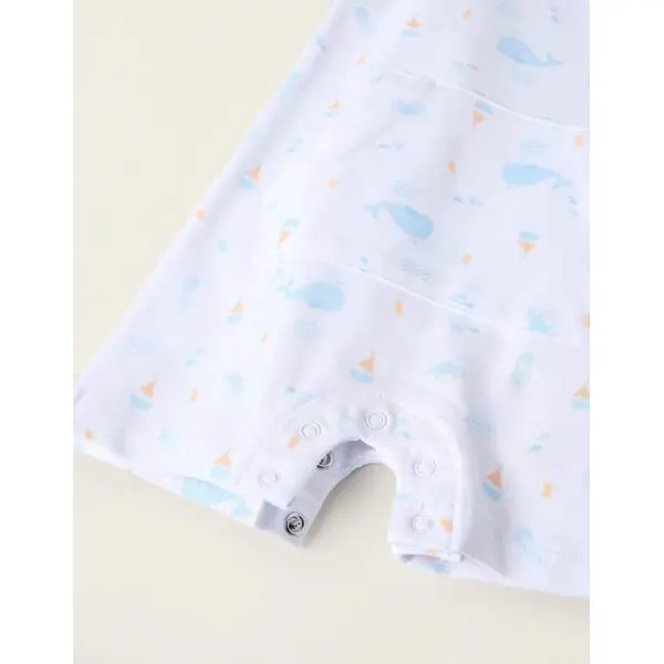 Pyjama Combi-Short Blanc avec Motif Bébé Garçon Zippy : Confort et Style du 0/1 mois au 9/12 mois