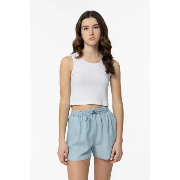 CROP TOP BLANC COTELE ADO FILLE TIFFOSI