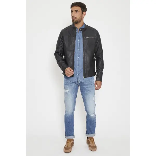 Veste en simili cuir