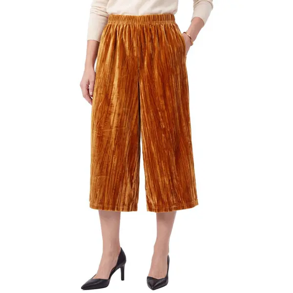 Jupe-culotte panne de velours - les 2 (de même taille)
