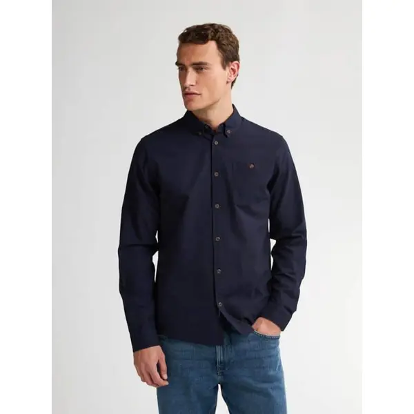 Chemise bleu marine manches longues Petrol Industries homme – 100% coton bio hiver 2025