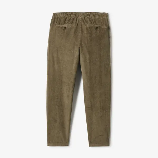 Pantalon tapered taille élastiquée en velours