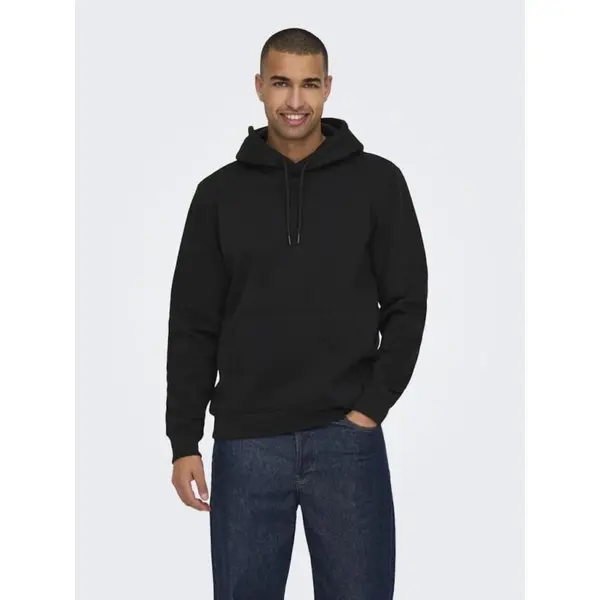 : Sweat Noir à Capuche Only & Sons : Le Basique Indispensable de Votre Garde-Robe