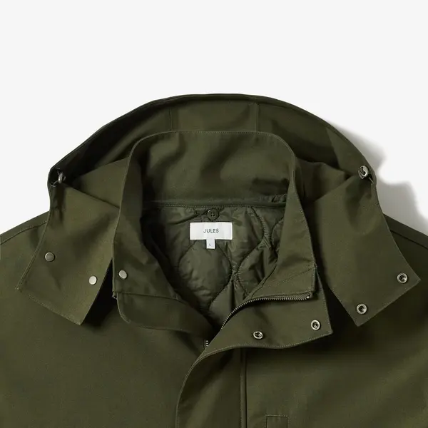 Parka longue à capuche amovible matière waterproof