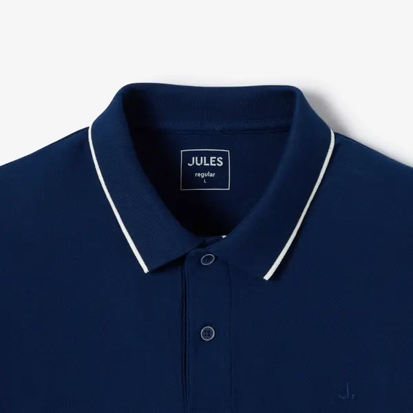 Polo manches longues piqué uni
