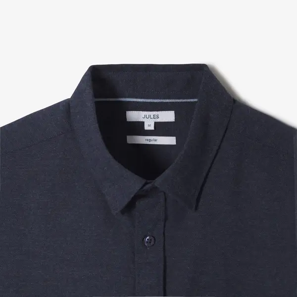 Chemise unie en coton flanelle