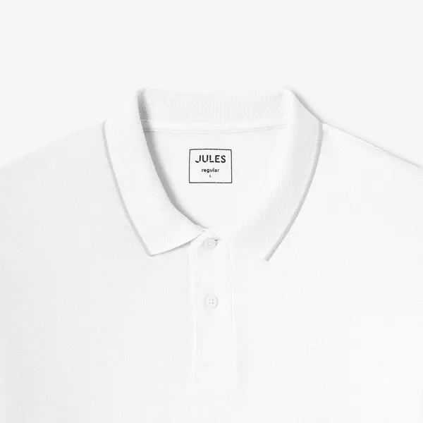 Polo manches longues piqué uni