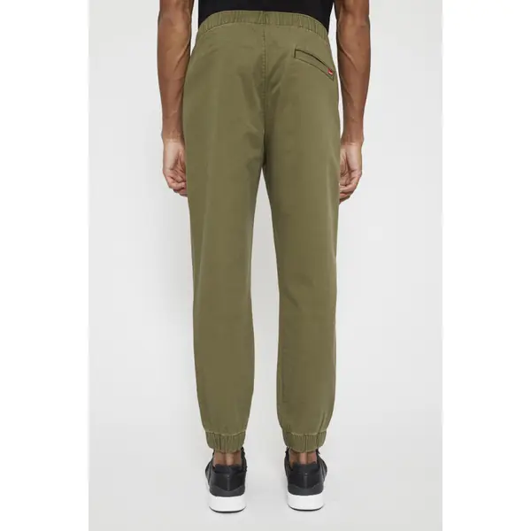 Chino Jogger Olive coupe droite