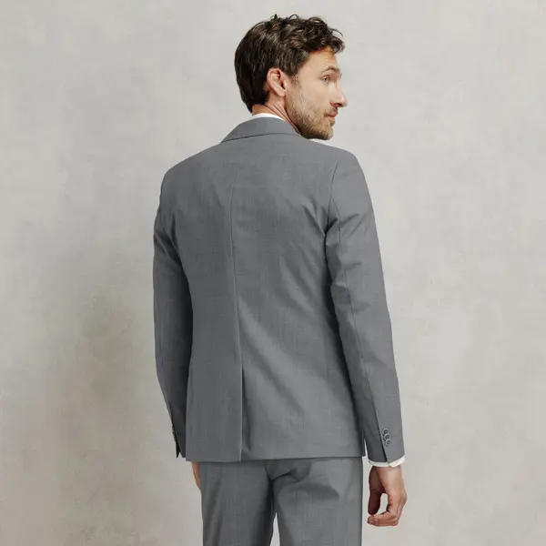 Costume 2 pièces slim 100% laine italienne - Gris clair