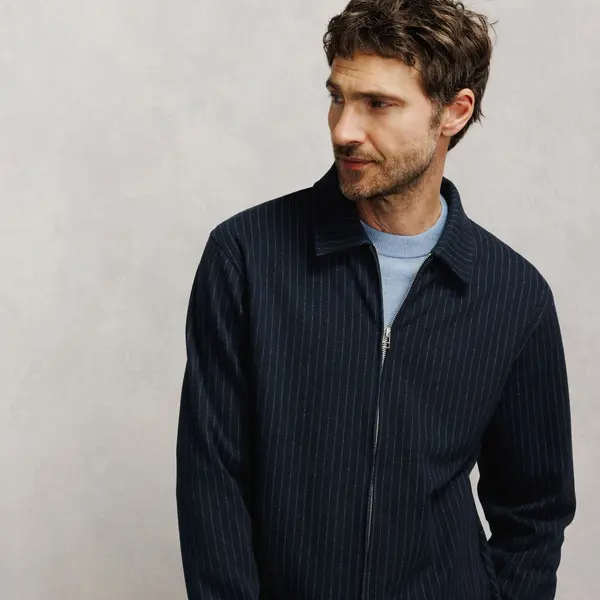 Veste zippée rayée
