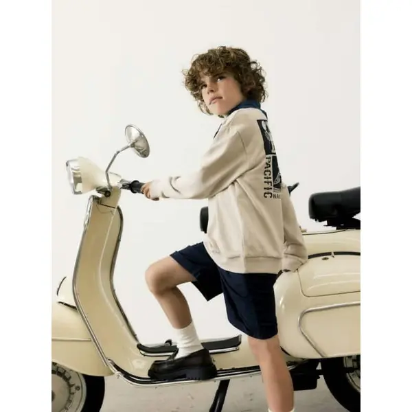 Short Souple 4 Poches Élastique Bleu Marine Name It Garçon du 6 au 12 ans